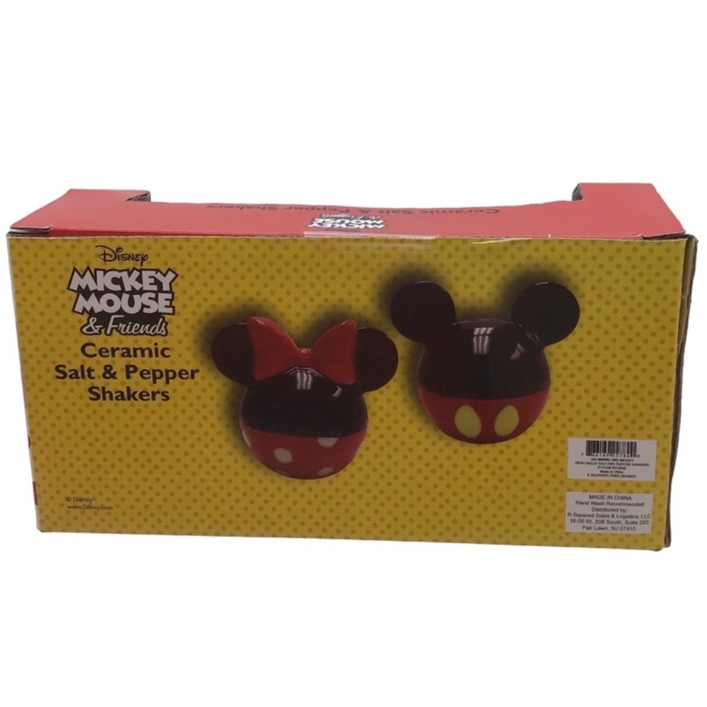 Disney Ceramic Mickey and Minnie Salt and Pepper Shakers (NWT) - Picture 2 of 6
